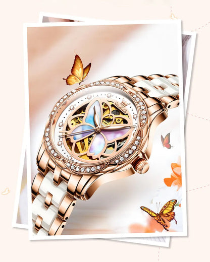 OLEVS Lady's Butterfly - Ceramics strap