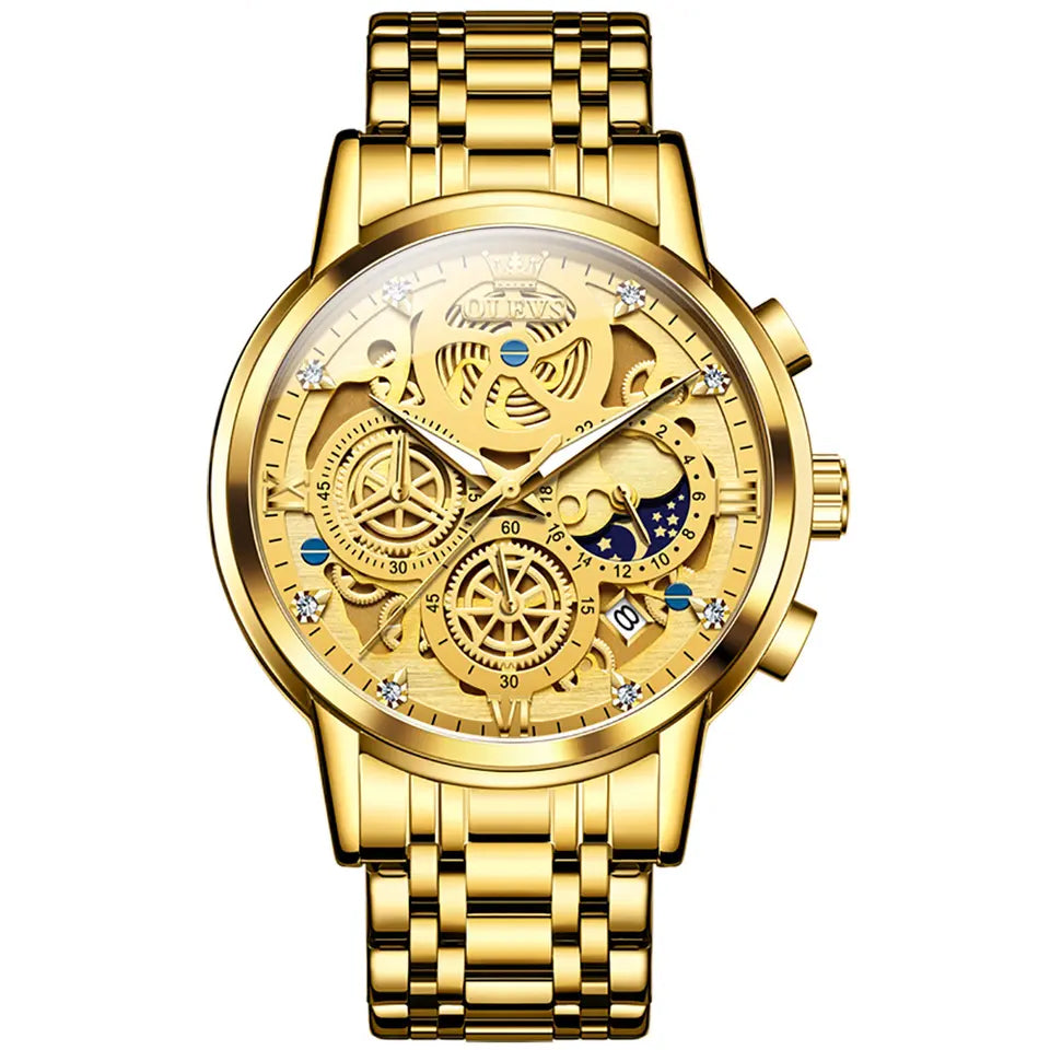 Men Watch OLEVS 9947 Gold