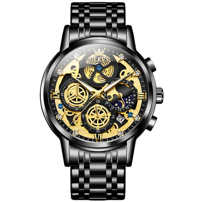 Men Watch OLEVS 9947 Gold