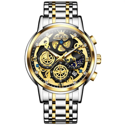 Men Watch OLEVS 9947 Gold