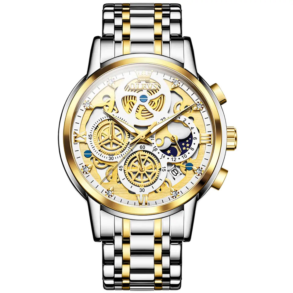 Men Watch OLEVS 9947 Gold