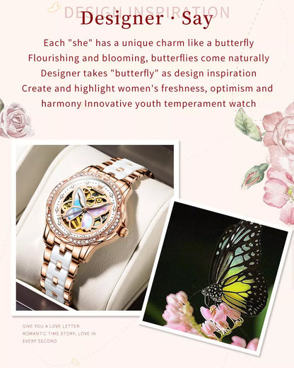 OLEVS Lady's Butterfly - Ceramics strap