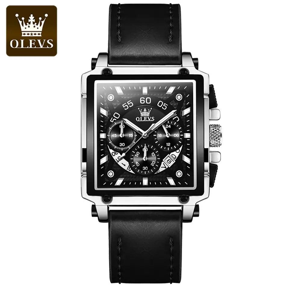 Men Watch OLEVS 9919 Luxury Business Watch Brown