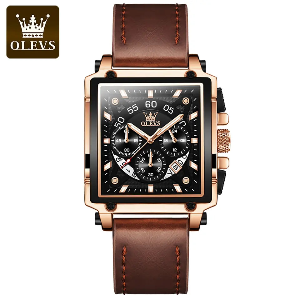 Men Watch OLEVS 9919 Luxury Business Watch Silver