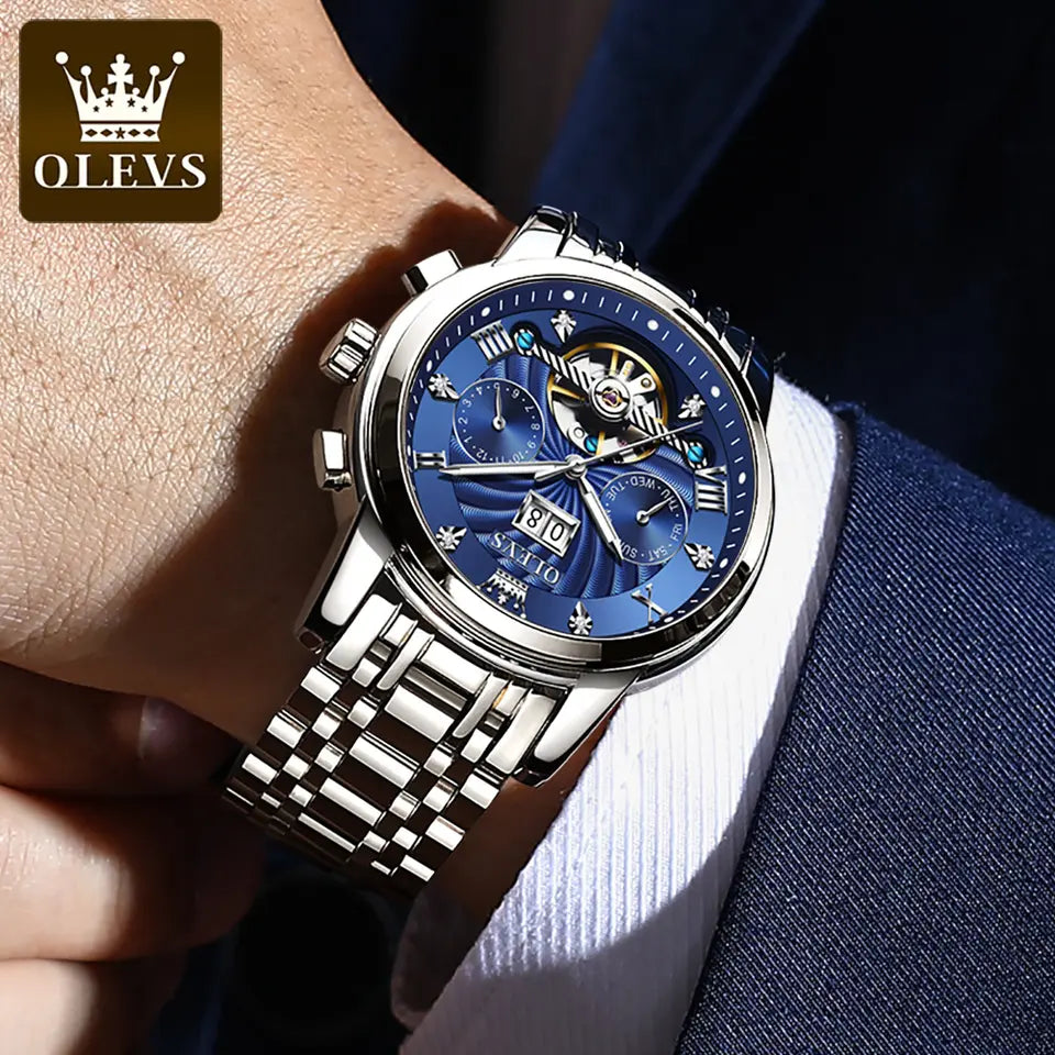 Men Watch OLEVS 9910 Automatic Mechanical Watch Gold