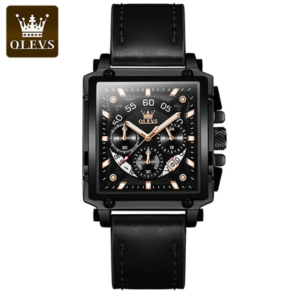 Men Watch OLEVS 9919 Luxury Business Watch Brown