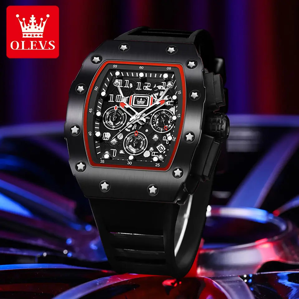 OLEVS Men Sports Watch 3608 Red