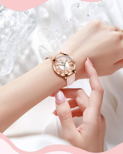 OLEVS Lady's Pink Diamonds - White